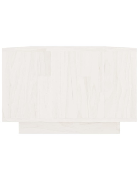 Tavolino da Salotto Bianco 110x50x33,5 cm in Legno di Pino