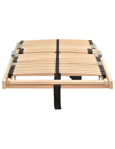 Base a doghe Marrone 80 x 190 cm Legno massello di faggio 2