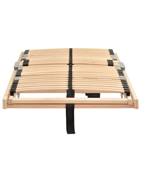 Base a doghe Marrone 80 x 190 cm Legno massello di faggio