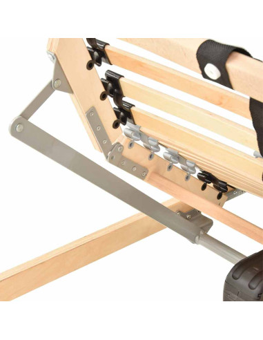 Base a doghe Marrone 80 x 190 cm Legno massello di faggio