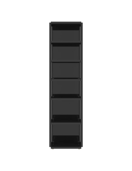 Scarpiere 2 pz Nero Lucido 27,5x27x102 cm