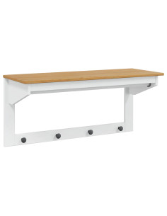 Appendiabiti Bianco e marrone miele 90 x 35 x 41,5 cm 2