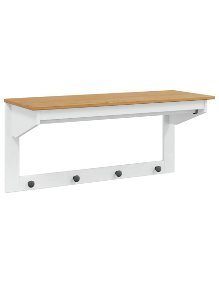 Appendiabiti Bianco e marrone miele 90 x 35 x 41,5 cm