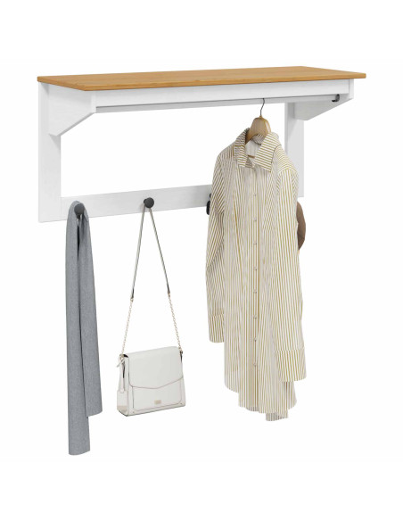 Appendiabiti Bianco e marrone miele 90 x 35 x 41,5 cm