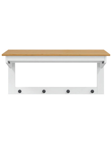 Appendiabiti Bianco e marrone miele 90 x 35 x 41,5 cm