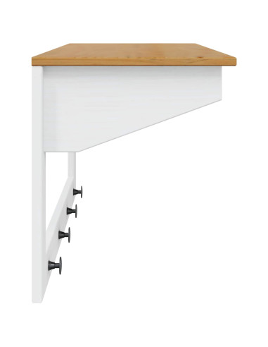 Appendiabiti Bianco e marrone miele 90 x 35 x 41,5 cm
