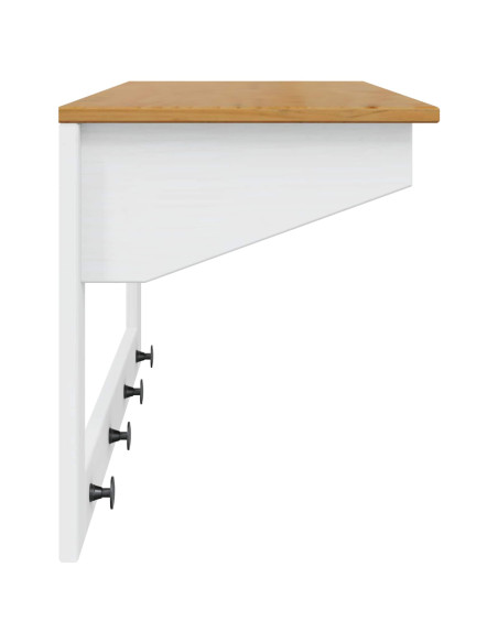 Appendiabiti Bianco e marrone miele 90 x 35 x 41,5 cm