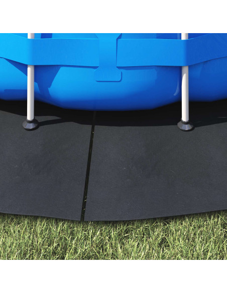 Telo per Fondo Piscina Nero Ø 244 cm Tessuto Non Tessuto