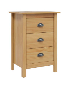 Armadio da Notte con cassetto Marrone miele 46 x 35 x 65 cm 2