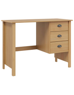 Scrivania con Cassetti Marrone miele 100 x 45 x 74 cm 2