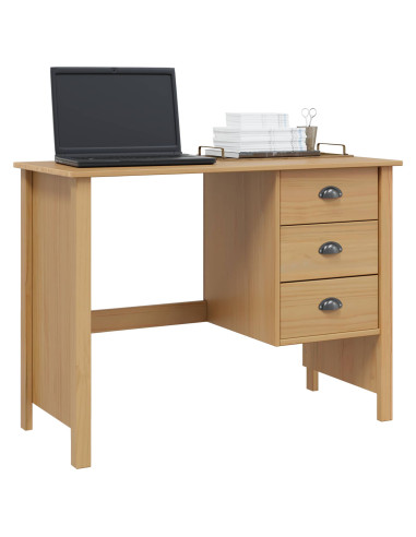 Scrivania con Cassetti Marrone miele 100 x 45 x 74 cm