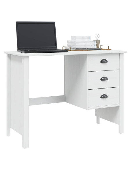 Scrivania con Cassetti con cassetto Bianco 100 x 45 x 74 cm