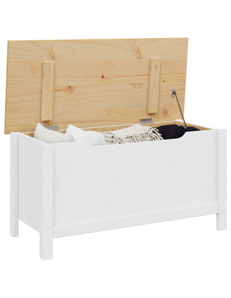 Scatola di Stoccaggio Bianco e marrone miele 90 x 40 x 45 cm
