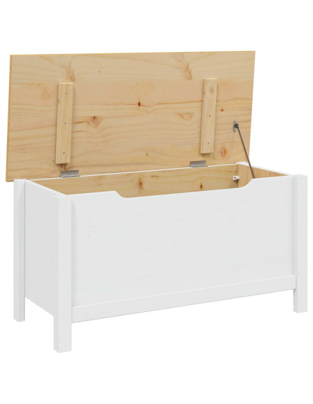 Scatola di Stoccaggio Bianco e marrone miele 90 x 40 x 45 cm