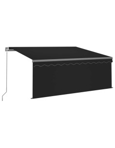 Tenda da Sole Retrattile Manuale con Parasole 3x2,5 m Antracite 2