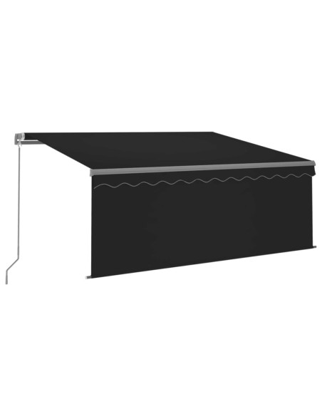 Tenda da Sole Retrattile Manuale con Parasole 3x2,5 m Antracite