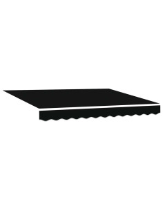 Tenda Retrattile Nero 350 x 250 cm Poliestere e Acciaio 2