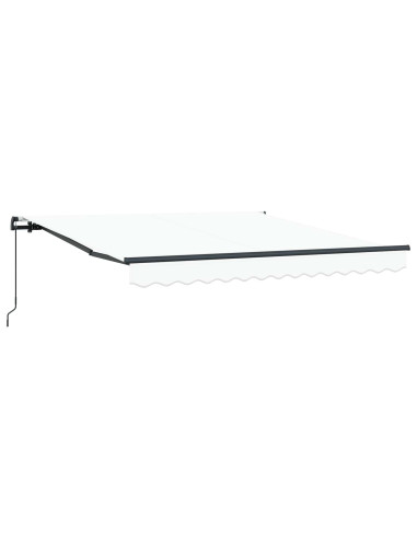 Tenda Retrattile Bianco 350 x 250 cm Poliestere e Acciaio