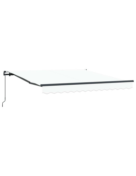 Tenda Retrattile Bianco 350 x 250 cm Poliestere e Acciaio