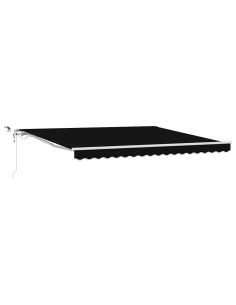 Tenda Retrattile Nero 400 × 350 cm Poliestere e Metallo 2