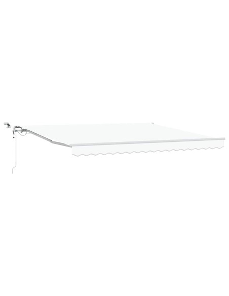Tenda Retrattile Bianco 400 × 350 cm Poliestere e Metallo