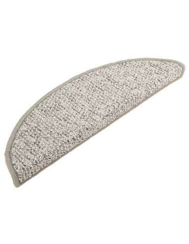 Tappetini per Scale 15 pz Grigio Chiaro 56x17x3 cm