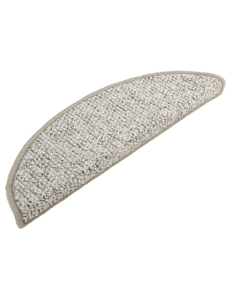Tappetini per Scale 15 pz Grigio Chiaro 56x17x3 cm