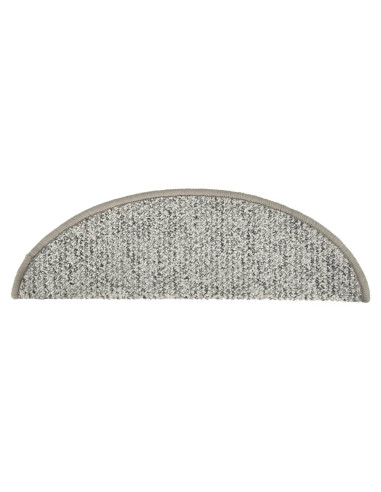 Tappetini per Scale 15 pz Grigio Chiaro 56x17x3 cm