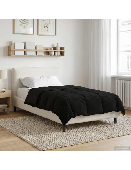 Duvet Estivo Trapuntato Nero 135 x 200 cm Microfibra