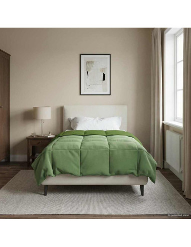Duvet Estivo Trapuntato Verde 135 x 200 cm Microfibra
