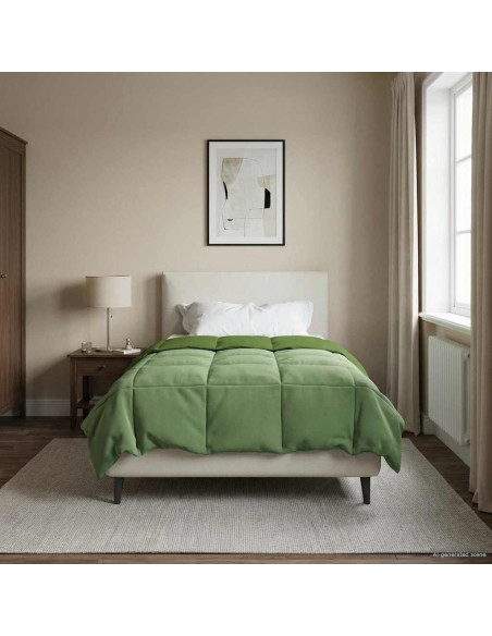 Duvet Estivo Trapuntato Verde 135 x 200 cm Microfibra