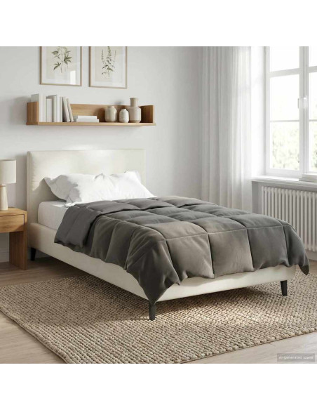 Piumone Completo Annuale Grigio chiaro 135 x 200 cm Microfibra