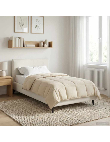 Duvet Estivo Crema 135 x 200 cm Microfibra e Fleece Teddy