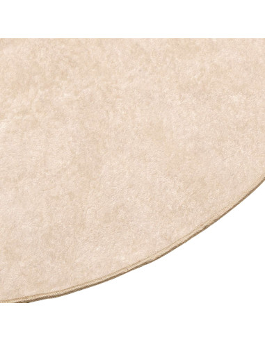 Tappeto Stampa Crema Ø 120 cm Poliestere e PVC