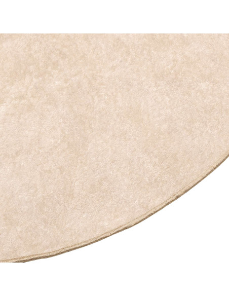 Tappeto Stampa Crema Ø 120 cm Poliestere e PVC