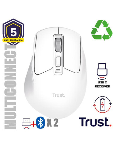 NIVEN COMFORT MULTI-WRLS MOUSE WHT