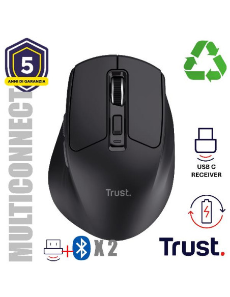 NIVEN COMFORT MULTI-WRLS MOUSE BLK