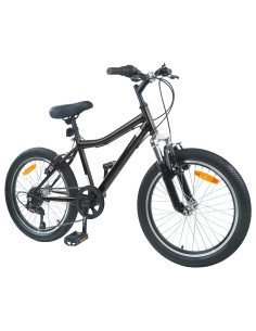 Bicicletta per Bambini 24 Pollici 6-Speed per 8-12 anni Nero 2