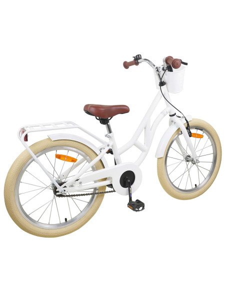 Bicicletta per Bambini 20 Pollici 6-11 Bianco