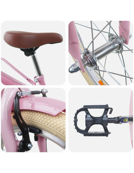 Bicicletta per Bambini 24 Pollici per 8-12 anni Rosa chiaro