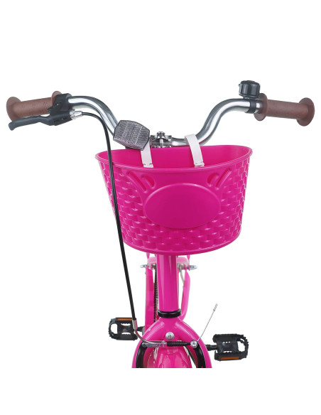 Bicicletta per Bambini 24 Pollici per 8-12 anni Rosa scuro