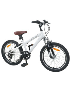 Kids Mountain Bike 20 Pollici 6-Speed per 5-8 anni Bianco 2