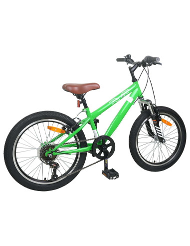 Kids Mountain Bike 24 Pollici 6-Speed per 8-12 anni Verde