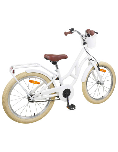 Bicicletta per Bambini 24 Pollici per 8-12 anni Bianco