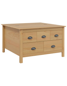 Tavolino da salotto Marrone miele 79,5 x 79,5 x 49 cm 2