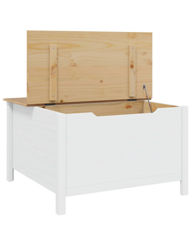 Tavolino da salotto Bianco e marrone miele 79,5 x 79,5 x 49 cm