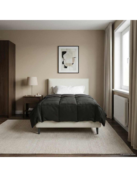 Duvet Estivo Trapuntato Antracite 135 x 200 cm Microfibra