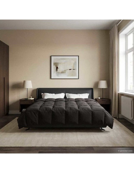 Duvet Estivo Trapuntato Antracite 200 x 240 cm Microfibra