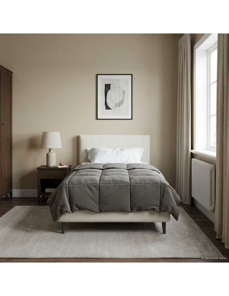 Duvet Estivo Trapuntato Grigio chiaro 140 x 220 cm Microfibra