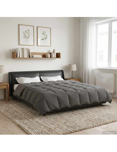 Duvet Estivo Trapuntato Grigio chiaro 220 x 260 cm Microfibra